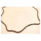 18" 14 K Yellow Gold Twisted Rope Chain
