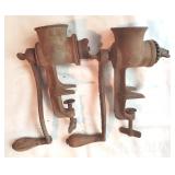 Lot of Two Meat / Sausage Grinders
