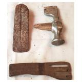 Wedge, Antique Roofing Hatchet, & Hammer