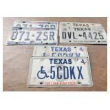 Lot of Six (6) Texas License Plates