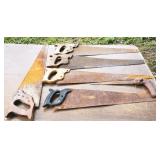 Lot of Six (6) Hand Saws