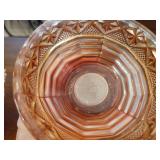 Imperial Marigold Carnival Glass Punch Bowl Set