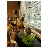 Green Moon & Star Finger Oil Lamp