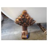 Nice French Porcelain Bath Tub / Brass Feet