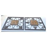 Pair of Hanging Metal Home Decor Accents