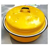Nice Yellow Enamel Pot