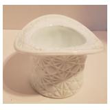 Fenton Milk Glass Daisy & Button Hat Vase