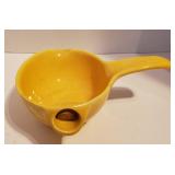 Vintage Cardinal Pottery Yellow Gravy Ladle w/ Spout