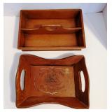 Two Wooden Trays