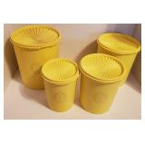 Yellow Tupperware Canister Set