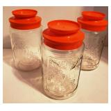 Three Vintage Tang Canister Jars