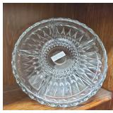 Vintage Pressed Glass Divided Tray