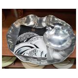 Wilton Pewter "Clam" Chip & Dip Set
