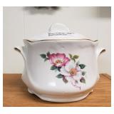 Large Briar Rose Pottery Sugar Bowl