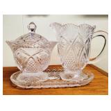 Princess House Crystal Sugar and Creamer