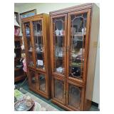 Two Matching Curio Cabinets