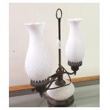 Antique Brass / Milk Glass Lamp