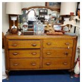 Antique Oak Dresser w/ Mirror