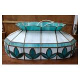 Vintage Stained Glass Light Fixture
