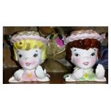 Enesco Head Vase X 2