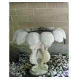 Concrete Seahorse Bird Bath