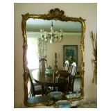 Large Gold Tone Mirror