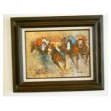 Framed Western Oil Painting