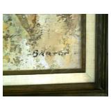 Framed Western Oil Painting