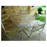 Metal Table w/ Four Chairs