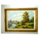 Large Framed Oil Painting
