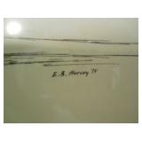E.B. Harvery Pencil Etching