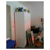 White Particle Board Cabinet