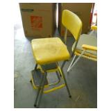 Vintage Yellow Stool