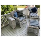 10 piece vintage wicker