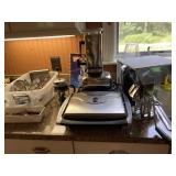 small appliances, juicer, panini grill, etc