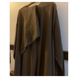 long wool hooded robe