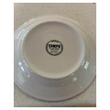 set of white dishes