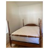 #22 Hitchcock full bed w/ new firm Beautyrest mattress& springs, 2 mattress covers