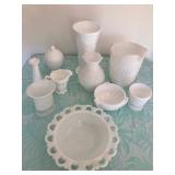 #18 milk glass lot $10