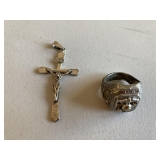 #7 silver cross & 1950