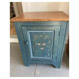 #76 Blue cabinet & mirror $65