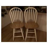 #98 pair kitchen island tall chairs , rotate