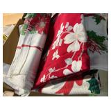 boxes of Christmas & linens
