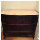 new topped bureau w/mirror