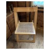 4 mcm caned folding chairs