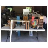 unsorted displays...white tables are for sale