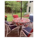 older metal patio set