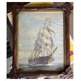 collection of several boxes of framed artwork  (unbroken frames!!)