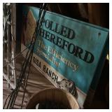 large metal cattle signs