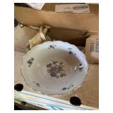 Haviland china set with pansies